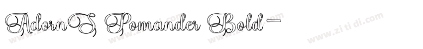 AdornS Pomander Bold字体转换